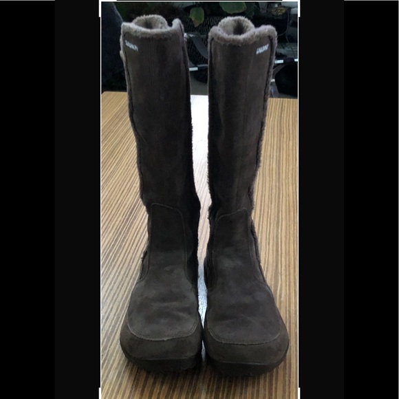 Salomon Emmy Waterproof Insulated Brown Suede Boots Winter Snow - Picture 7 of 9